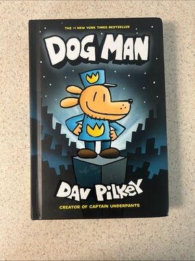 Dog Man Hardcover Book - Blue and Black